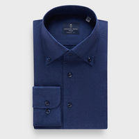 EMANUEL BERG PREMIUM LUXURY YOGA CASHMERE TOUCH SHIRT - NAVY