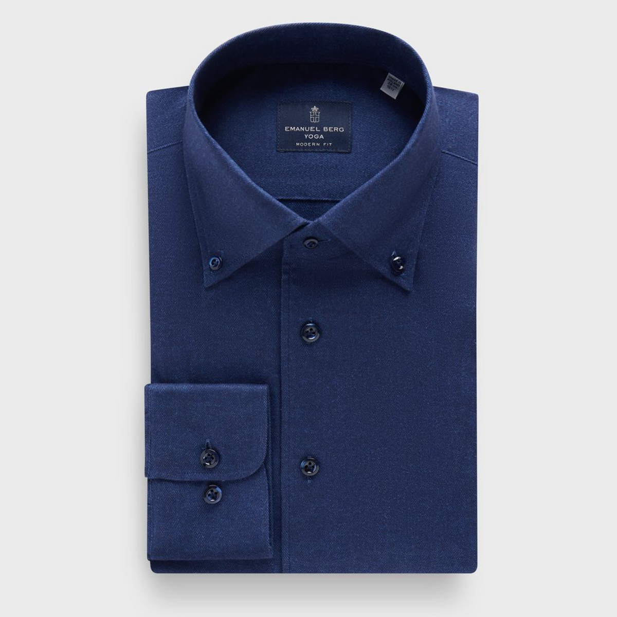 EMANUEL BERG PREMIUM LUXURY YOGA CASHMERE TOUCH SHIRT - NAVY