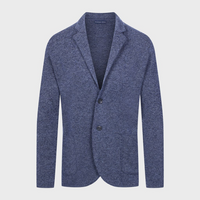 EMANUEL BERG PREMIUM SWACKET WITH 2 BUTTONS - NAVY MELANGE
