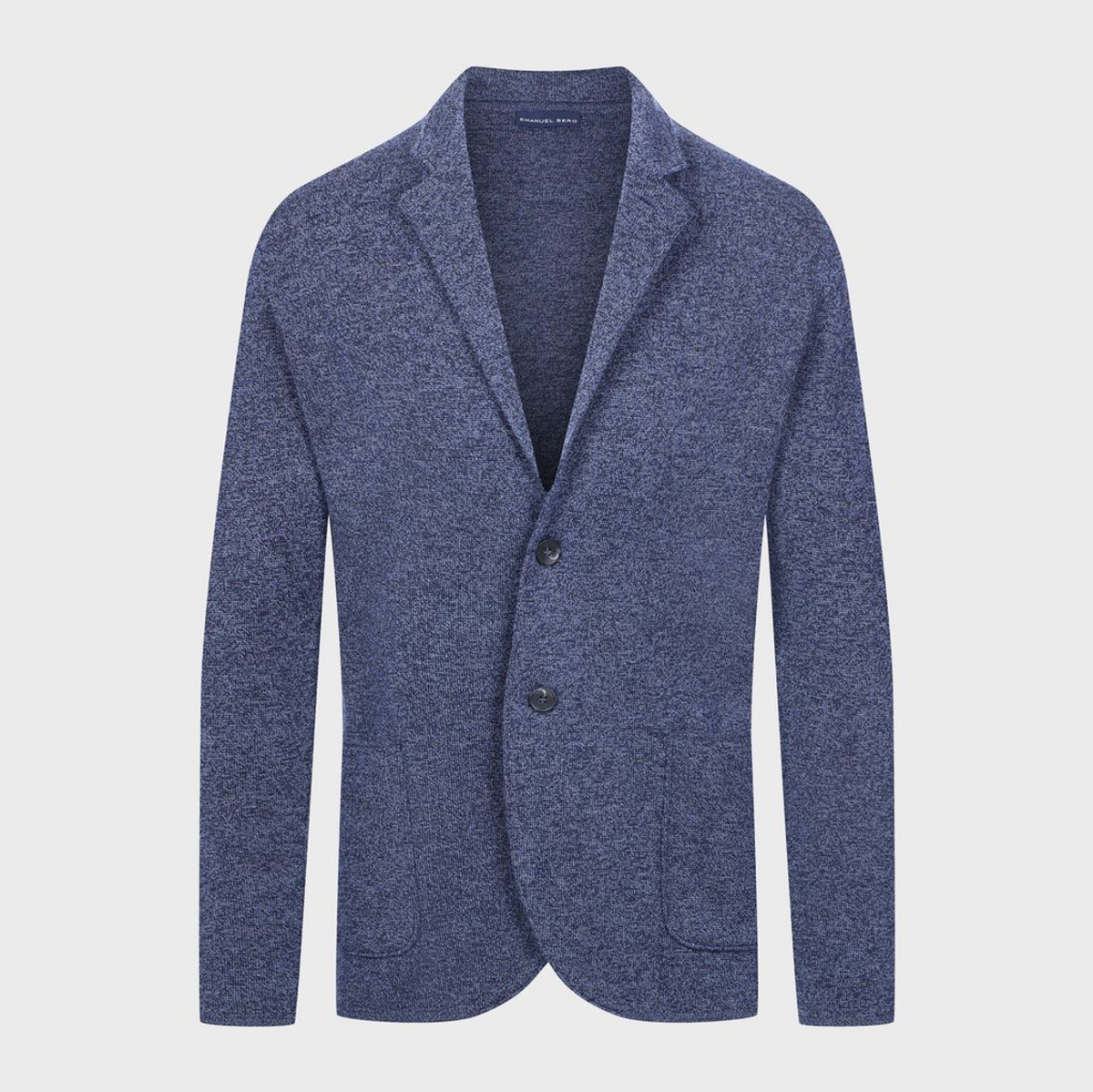 EMANUEL BERG PREMIUM SWACKET WITH 2 BUTTONS - NAVY MELANGE