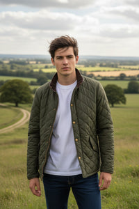 BARBOUR POWELL QUILTED JACKET - SAGE