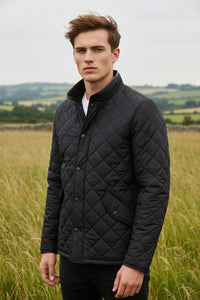 BARBOUR POWELL QUILTED JACKET - NAVY