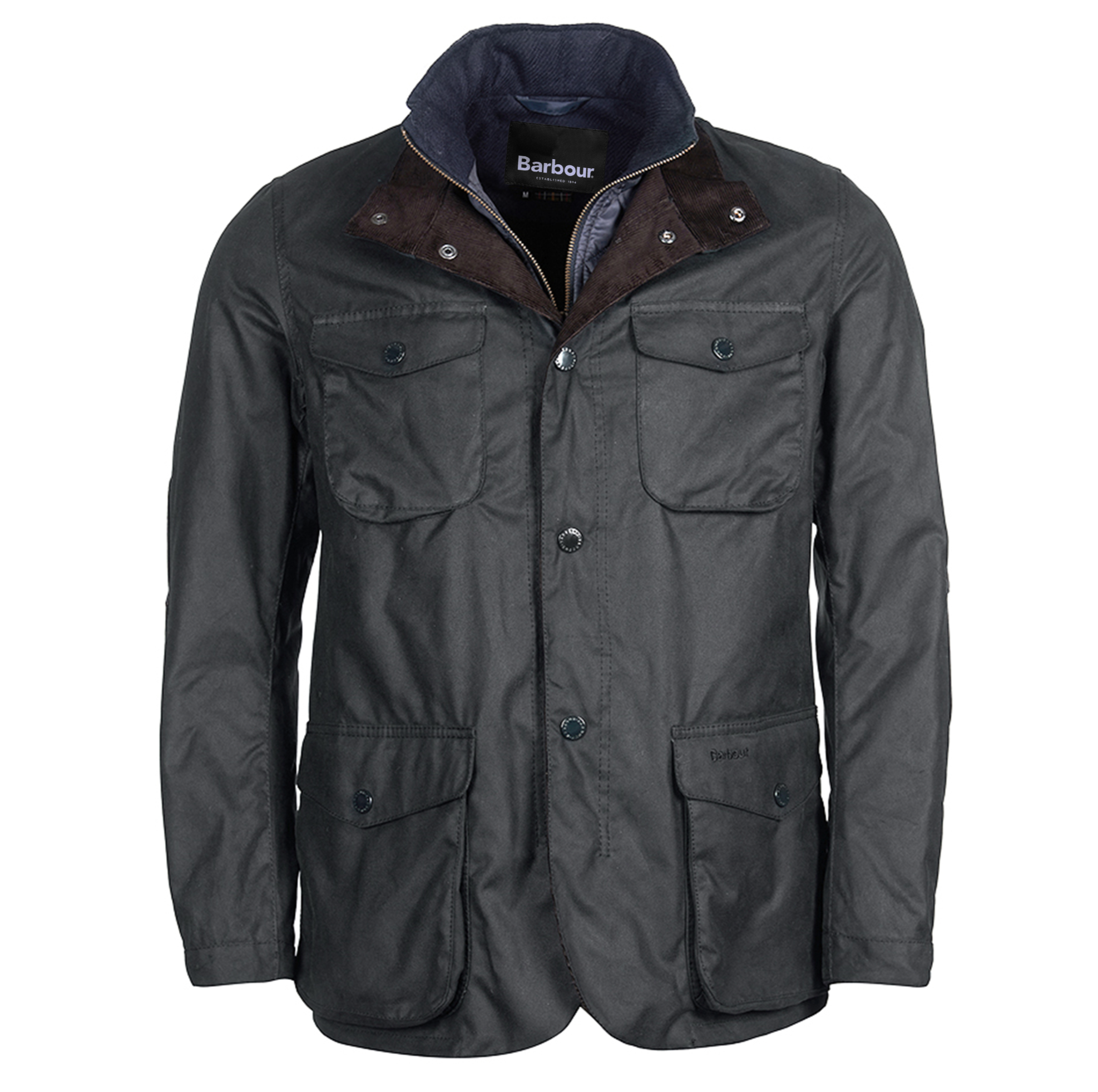 BARBOUR OGSTON WAX JACKET - NAVY