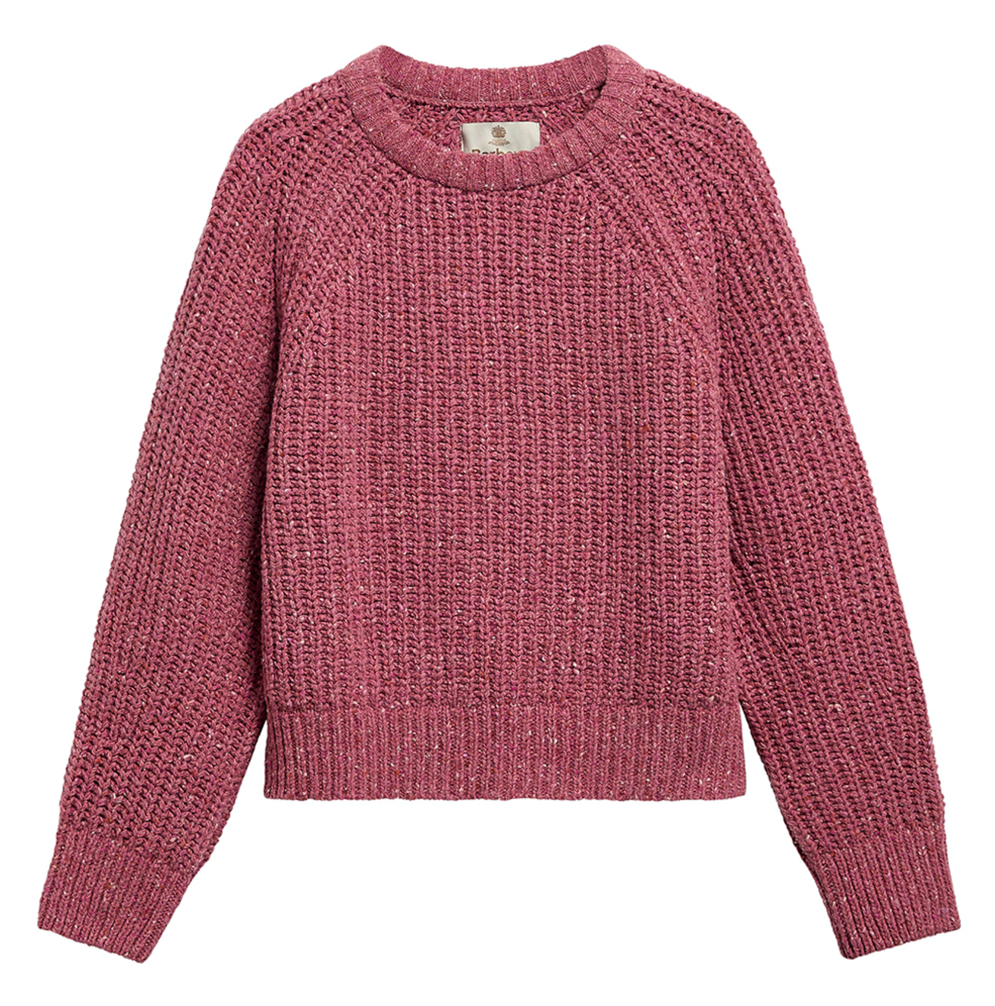 BARBOUR ALDERNEY FLECK KNITTED JUMPER - TEA ROSE