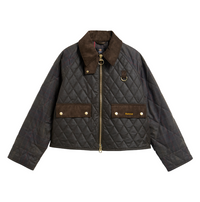 BARBOUR TARTAN REIMAGINED ICONS TARTAN QUILTED SPEY WAX JACKET - OLIVE/CLASSIC