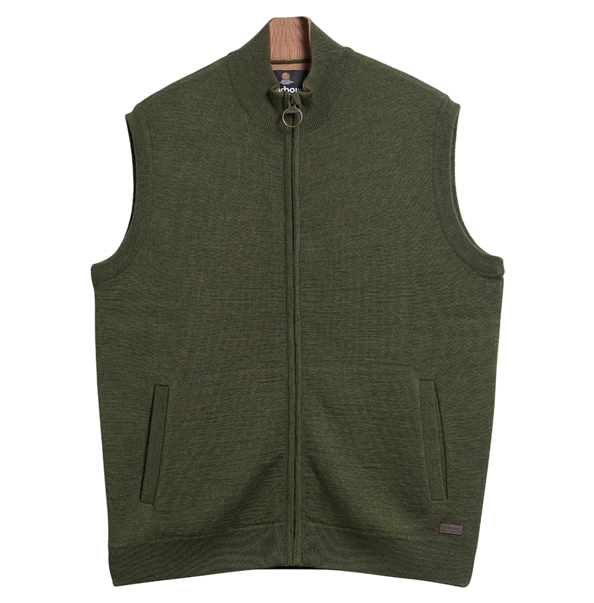 BARBOUR MARCUS KNITTED GILET - OLIVE