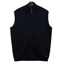 BARBOUR MARCUS KNITTED GILET - NAVY