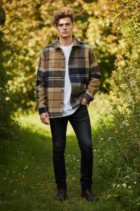 BARBOUR WOODLANE BRUSHED CHECK OVERSHIRT - BIRCHWOOD DRESS TARTAN