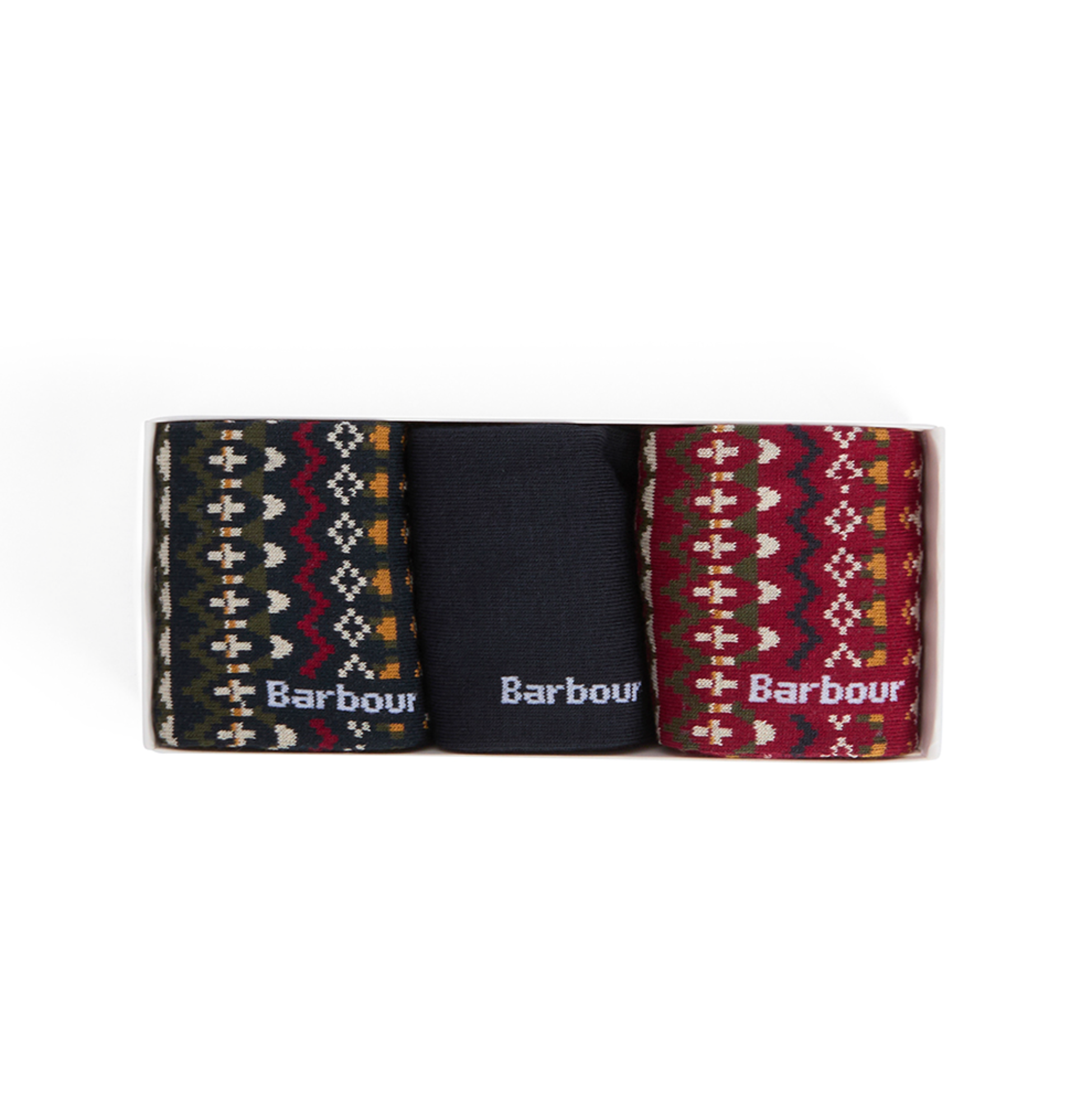 BARBOUR MARLOW FAIRISLE SOCKS GIFT BOX