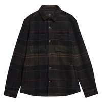 BARBOUR WOODLANE BRUSHED CHECK OVERSHIRT - SHADOW CLASSIC TARTAN