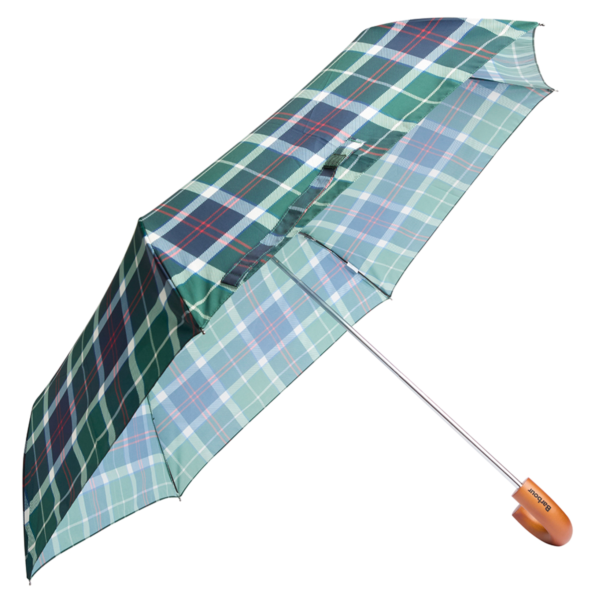 BARBOUR TARTAN MINI UMBRELLA - EVERGREEN TARTAN
