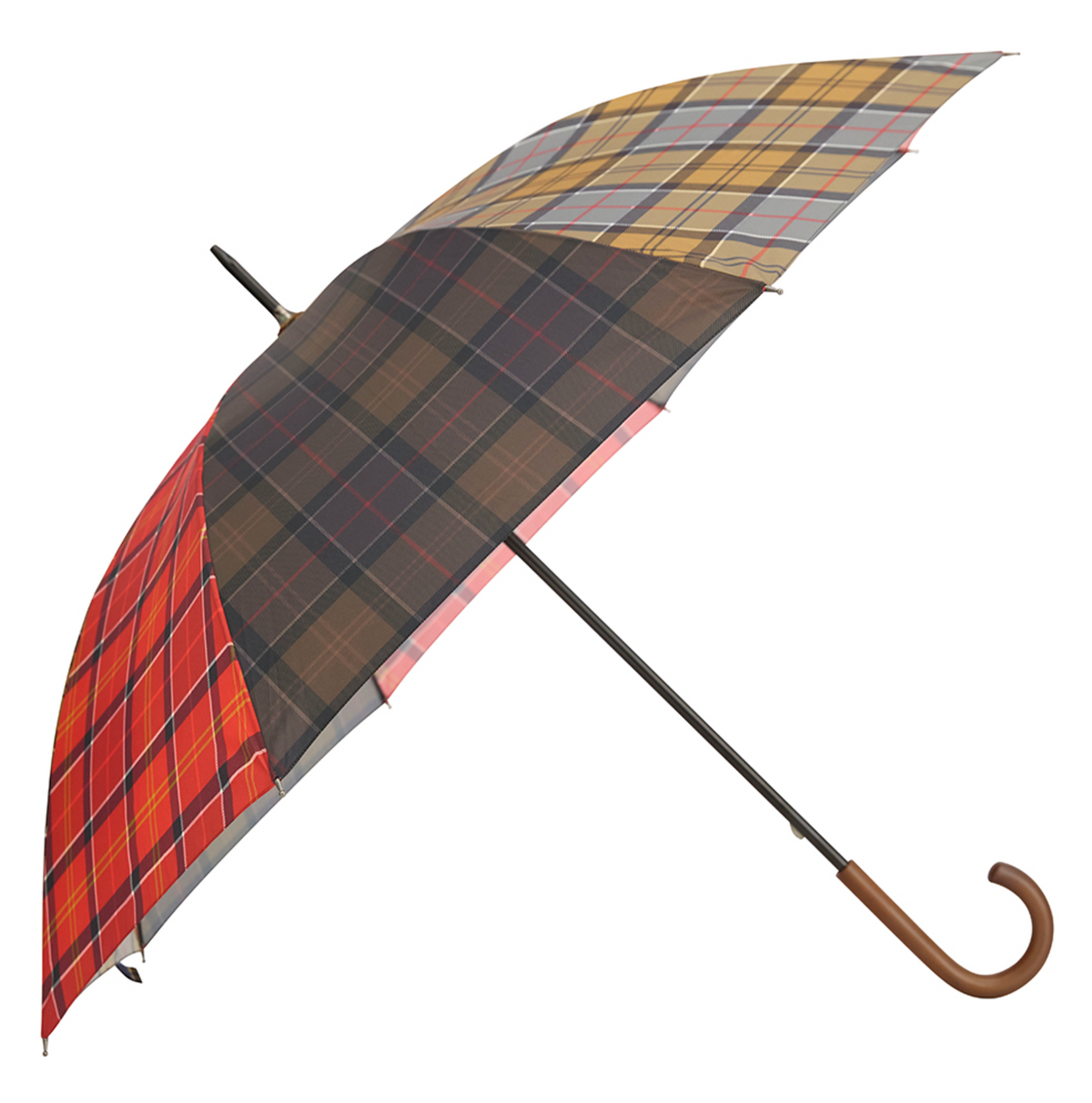 BARBOUR MIXED TARTAN FULL LENGTH UMBRELLA - DRESS/CARDINAL/DK SHADOW CLASSIC