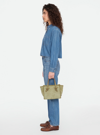 GIANNI CHIARINI SUEDE HANDBAG - WILLOW