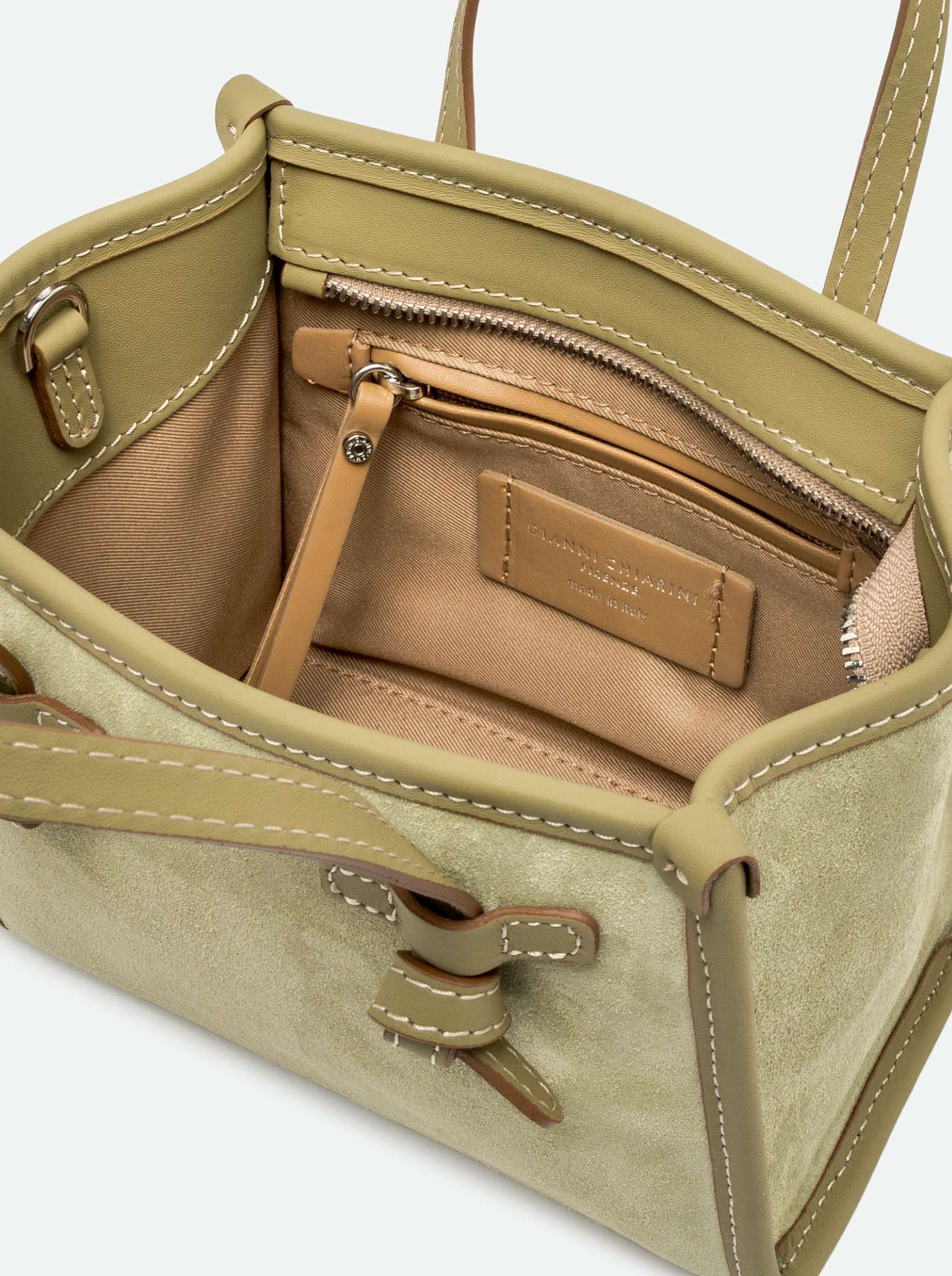 GIANNI CHIARINI SUEDE HANDBAG - WILLOW