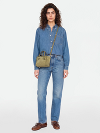 GIANNI CHIARINI SUEDE HANDBAG - WILLOW