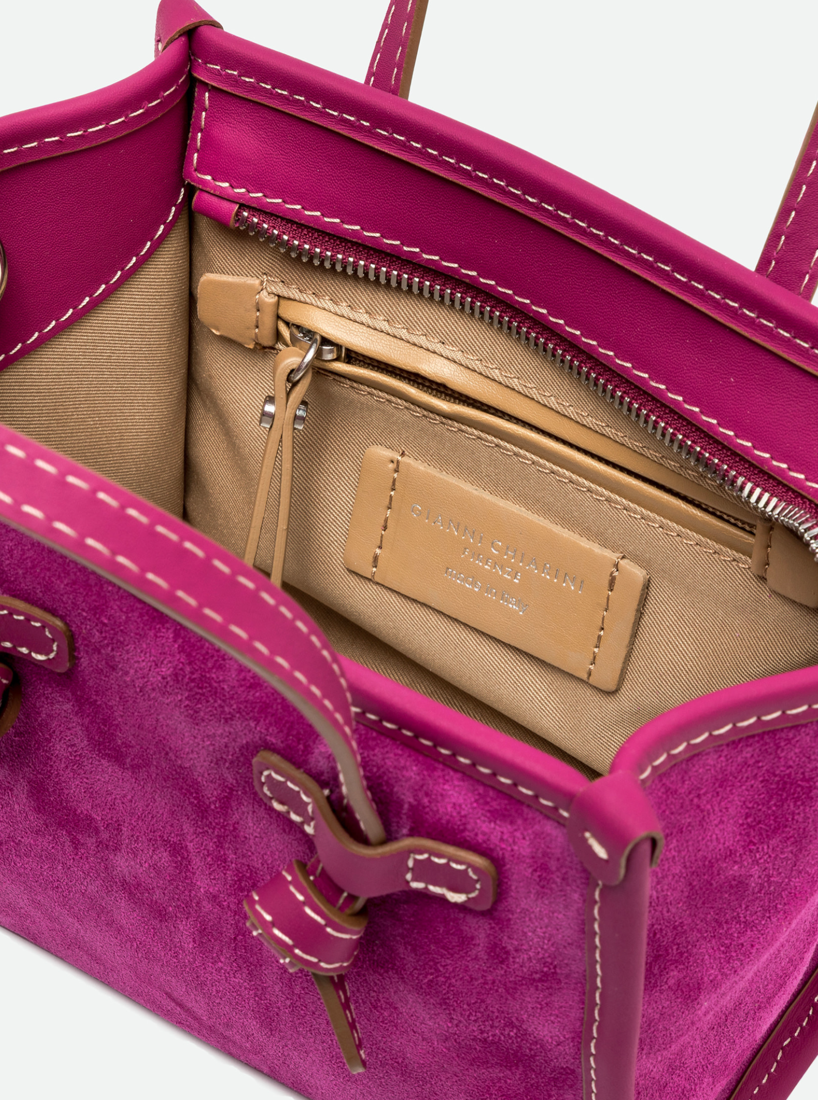 GIANNI CHIARINI SUEDE HANDBAG - DESERT FLOWER