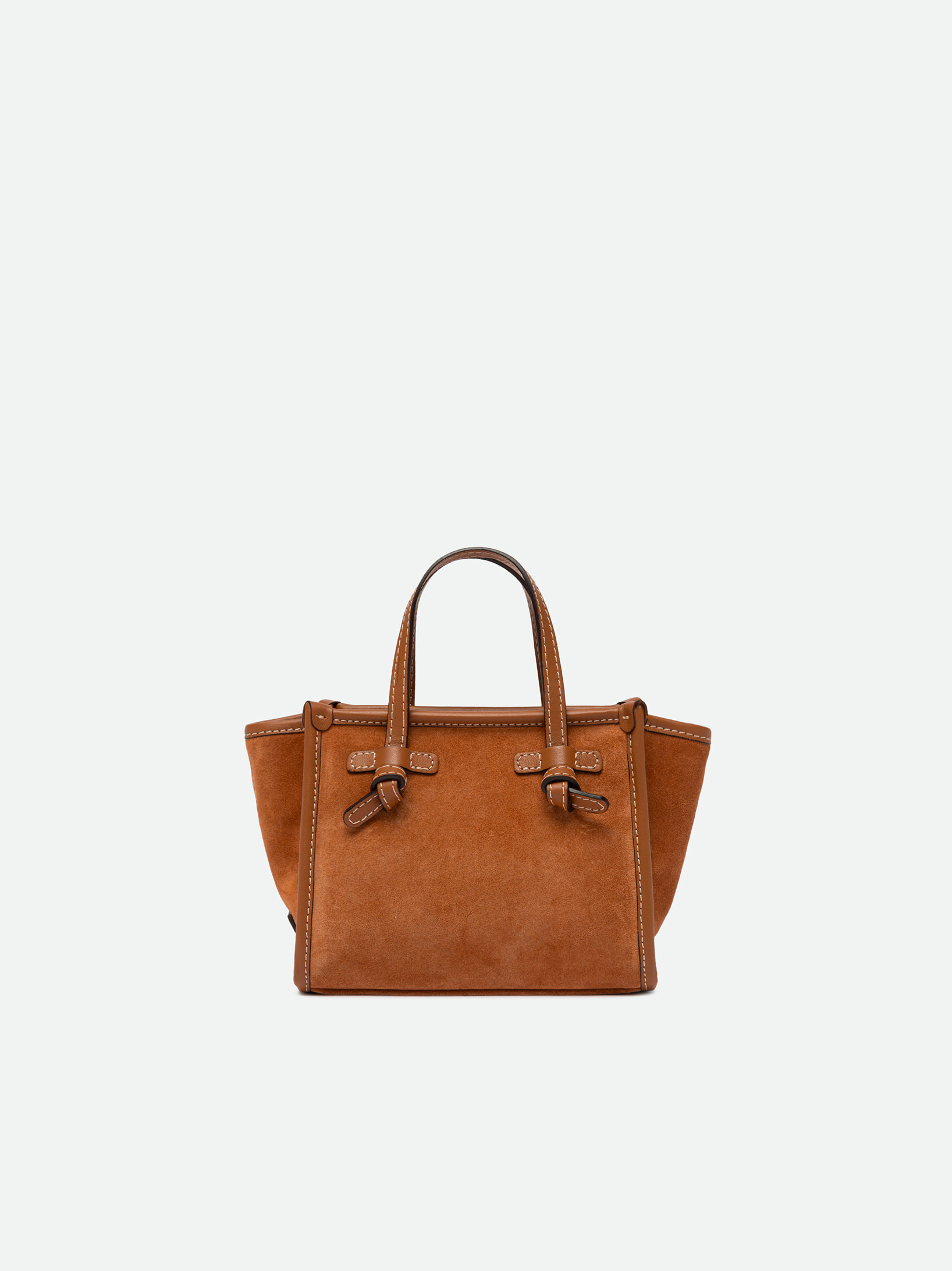 GIANNI CHIARINI SUEDE HANDBAG - CARAMEL