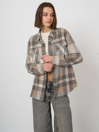 REPEAT WOOL/CASHMERE SHIRT JACKET - MULTICHECK