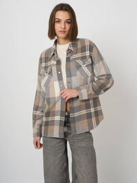 REPEAT WOOL/CASHMERE SHIRT JACKET - MULTICHECK