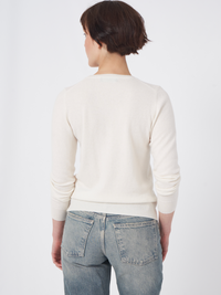 REPEAT CASHMERE PULLOVER - CREAM