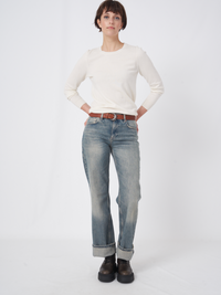 REPEAT CASHMERE PULLOVER - CREAM