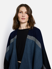 MAISON LUREX CAPE - MARINE BLUE & BLACK