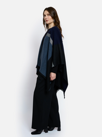 MAISON LUREX CAPE - MARINE BLUE & BLACK