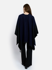 MAISON LUREX CAPE - MARINE BLUE & BLACK