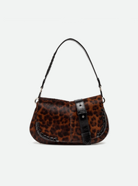 GIANNI CHIARINI HELENA PONY HANDBAG - CARAMEL LEOPARD