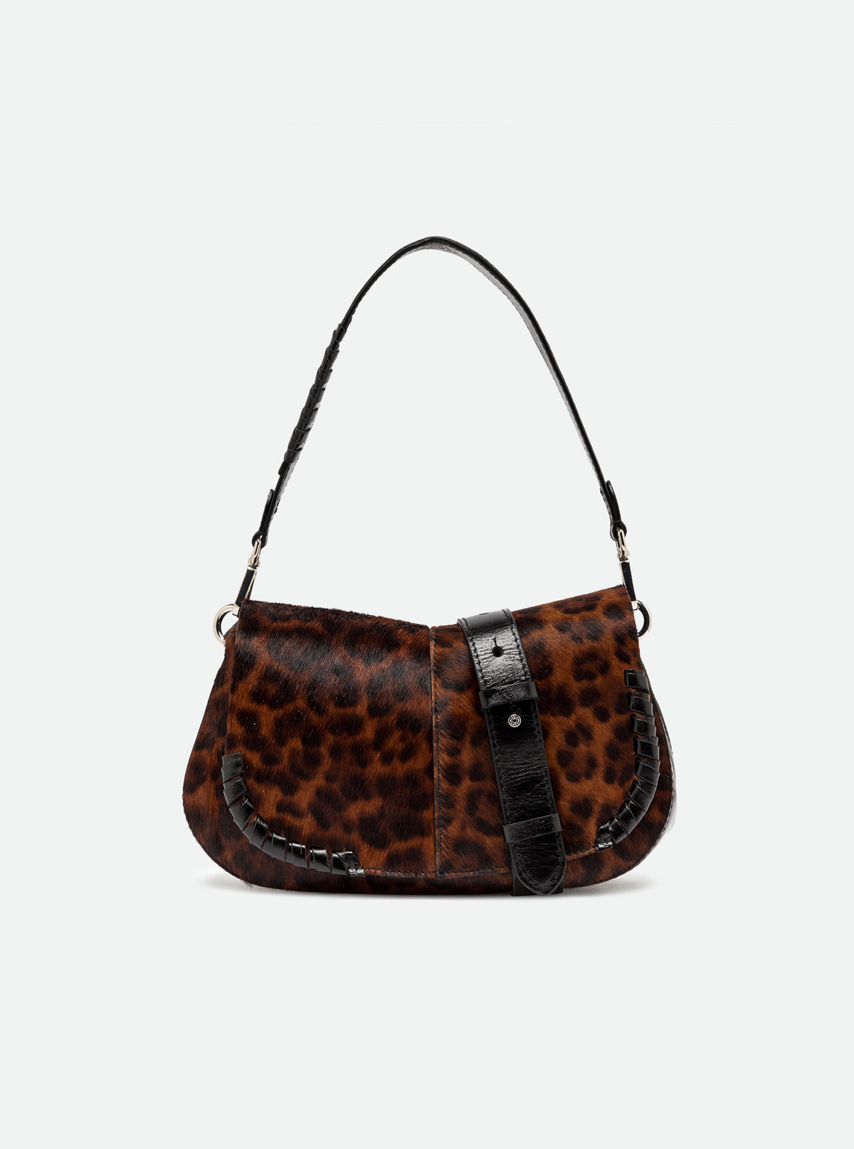 GIANNI CHIARINI HELENA PONY HANDBAG - CARAMEL LEOPARD