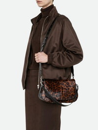 GIANNI CHIARINI HELENA PONY HANDBAG - CARAMEL LEOPARD