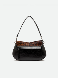 GIANNI CHIARINI HELENA PONY HANDBAG - CARAMEL LEOPARD