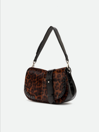 GIANNI CHIARINI HELENA PONY HANDBAG - CARAMEL LEOPARD