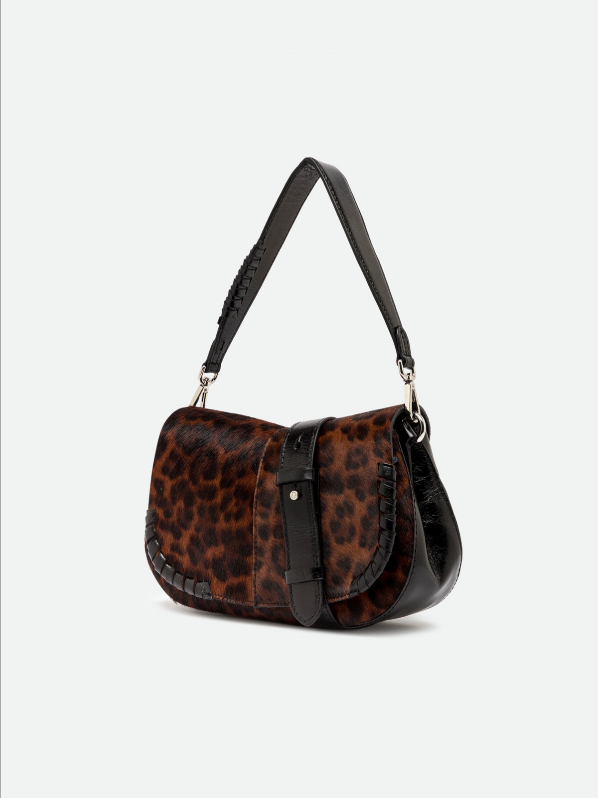GIANNI CHIARINI HELENA PONY HANDBAG - CARAMEL LEOPARD