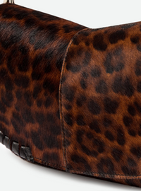 GIANNI CHIARINI HELENA PONY HANDBAG - CARAMEL LEOPARD