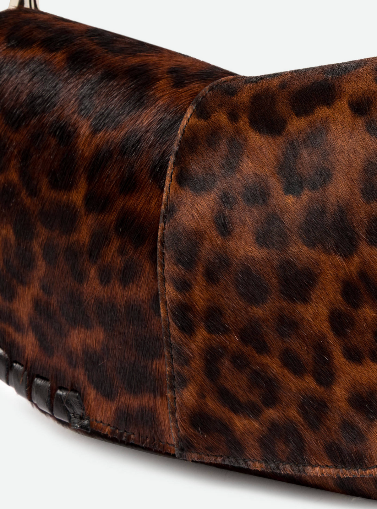 GIANNI CHIARINI HELENA PONY HANDBAG - CARAMEL LEOPARD