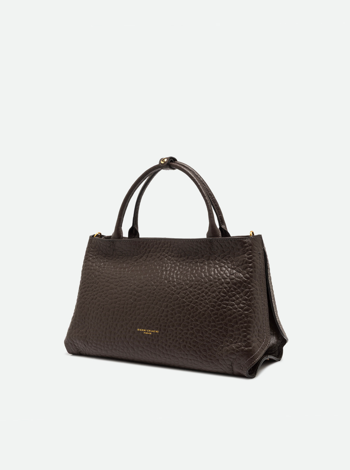 GIANNI CHIARINI AMAL LEATHER HANDBAG - ESPRESSO