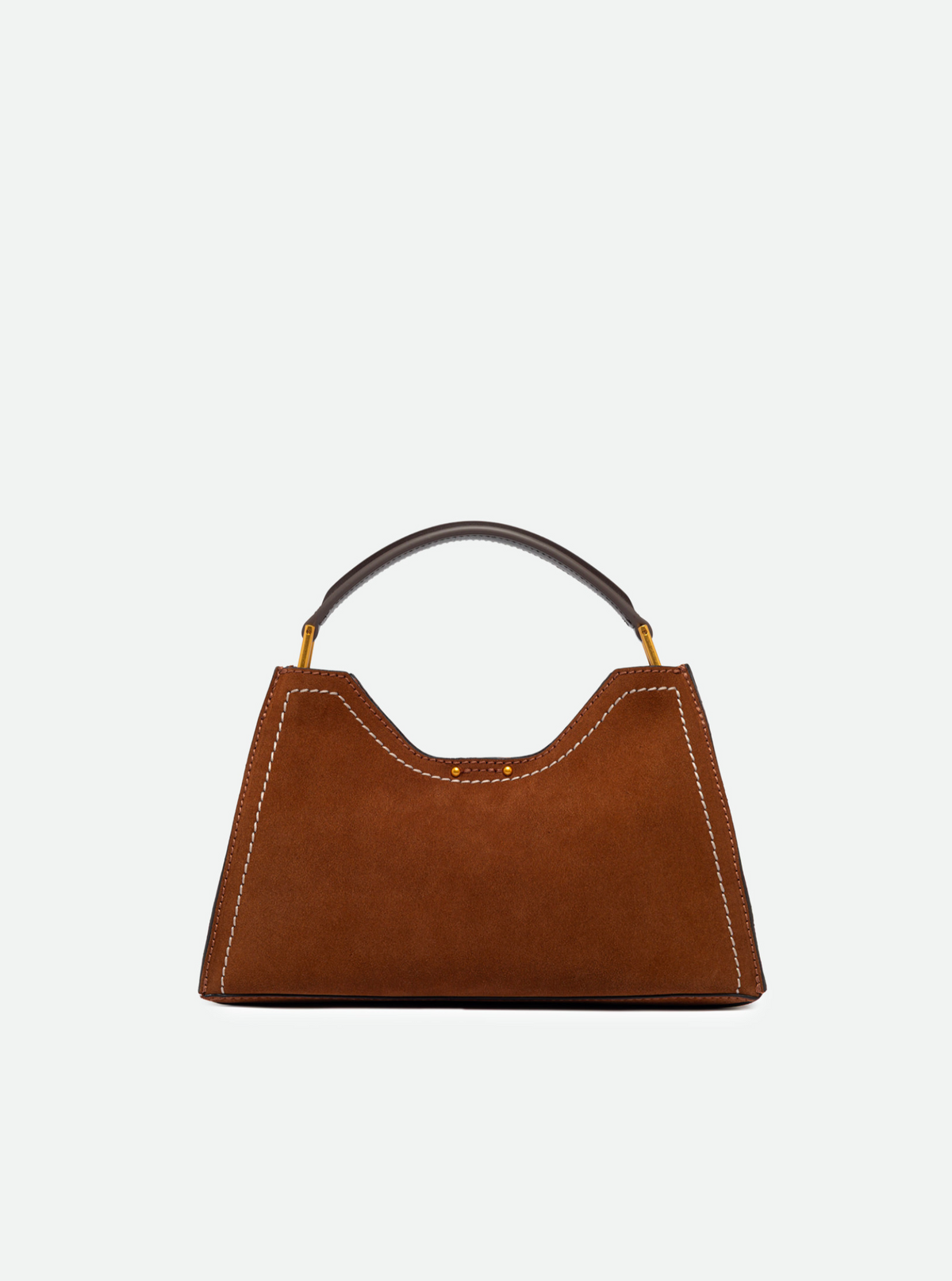 GIANNI CHIARINI AURORA SUEDE HANDBAG - COGNAC