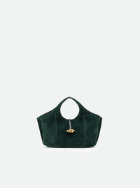 GIANNI CHIARINI INFINITY SUEDE HANDBAG - VELVET GREEN
