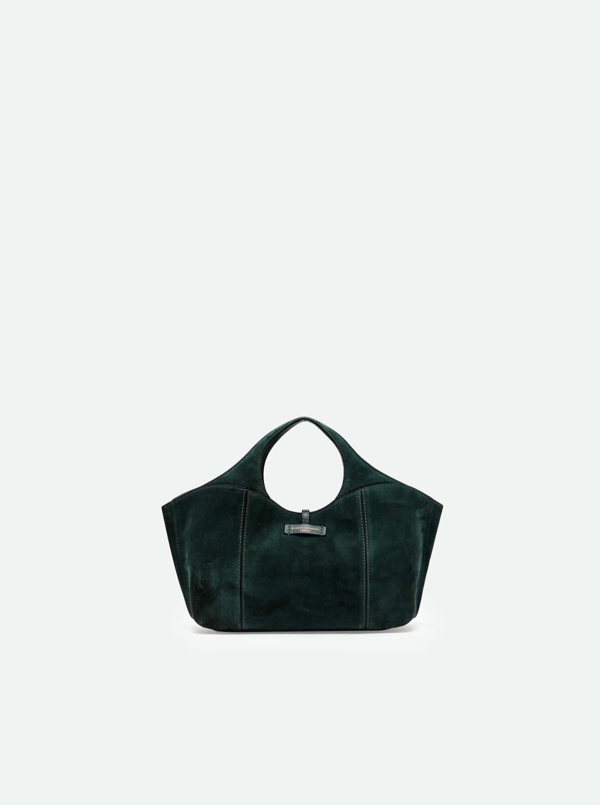 GIANNI CHIARINI INFINITY SUEDE HANDBAG - VELVET GREEN