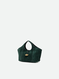 GIANNI CHIARINI INFINITY SUEDE HANDBAG - VELVET GREEN