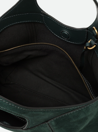 GIANNI CHIARINI INFINITY SUEDE HANDBAG - VELVET GREEN