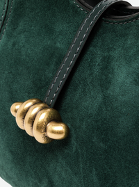 GIANNI CHIARINI INFINITY SUEDE HANDBAG - VELVET GREEN