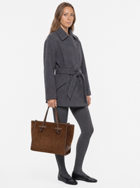GIANNI CHIARINI SUEDE TOTE - COGNAC
