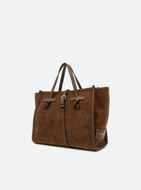 GIANNI CHIARINI SUEDE TOTE - COGNAC