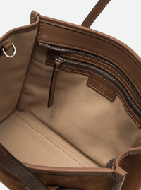 GIANNI CHIARINI SUEDE TOTE - COGNAC