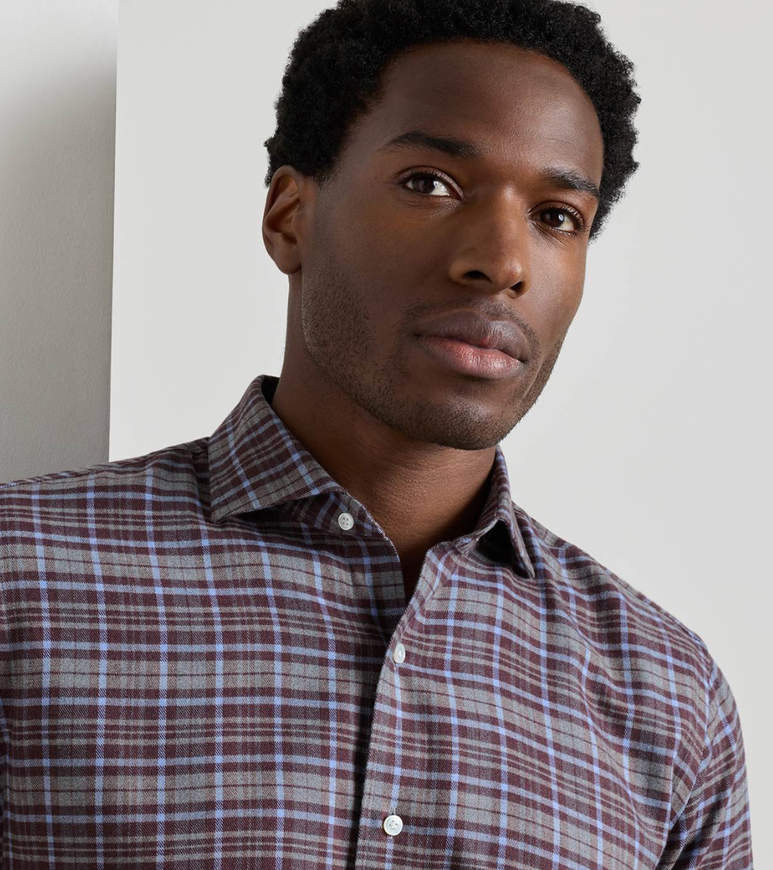 PETER MILLAR CUNEO ITALIAN FLANNEL SPORT SHIRT - ARGENTO