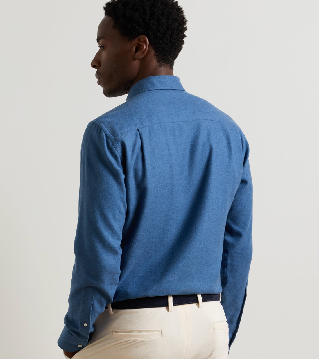 PETER MILLAR BRIXEN ITALIAN FLANNEL SPORT SHIRT - CADET