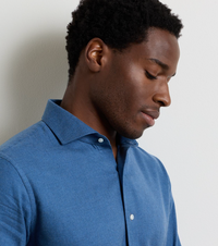 PETER MILLAR BRIXEN ITALIAN FLANNEL SPORT SHIRT - CADET