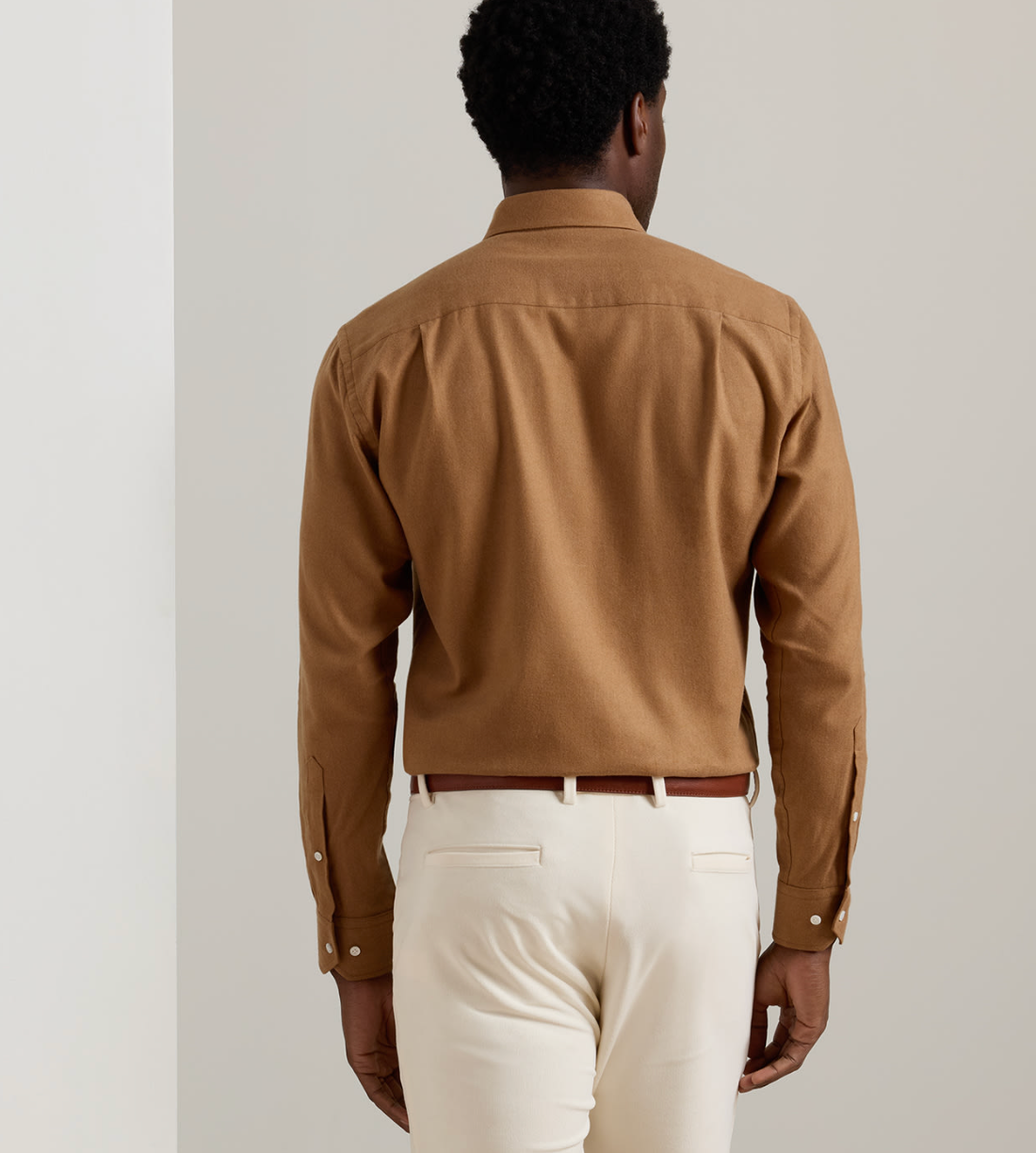 PETER MILLAR BRIXEN ITALIAN FLANNEL SPORT SHIRT - LIGHT MOCHA